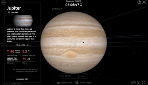 solar system real time map.